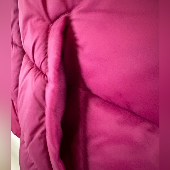 Old Navy puffer vest. Hot pink color. Girls size XL. Two hand pockets, full zip. - Picture 3 of 5